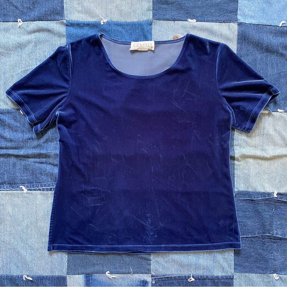 whimsygoth vintage gemilli velvet celestial shirt size L